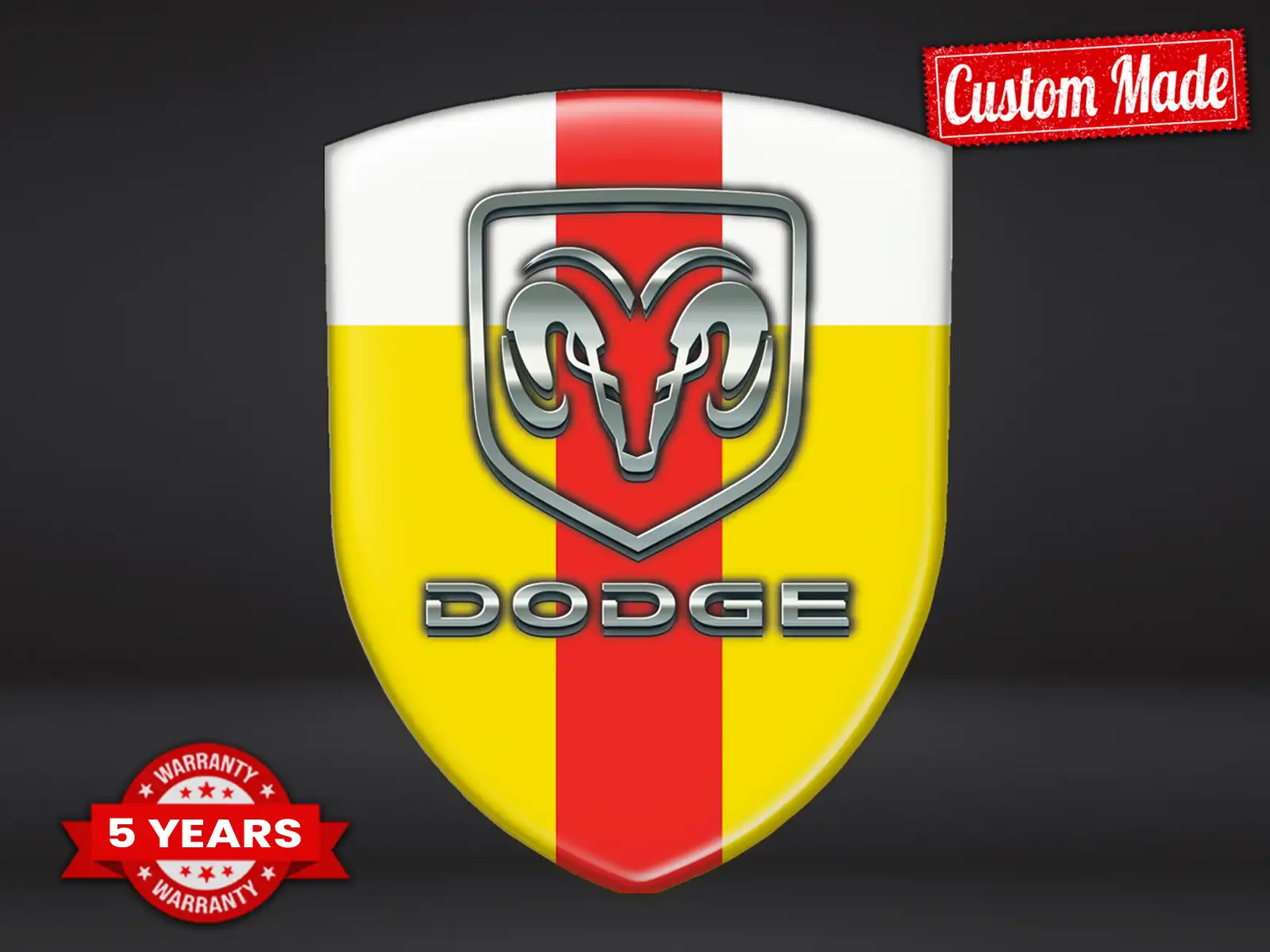 Dodge Domed label Custom Design Superior Dome Stickers